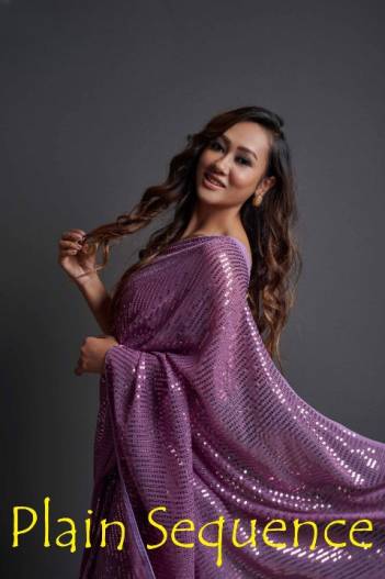 Plain Sequence By Fashion Berry Designer Partywear Saree Collection